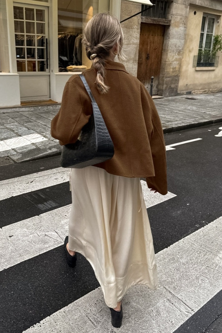 Retro Wool Blend Notch Lapel Casual Coat