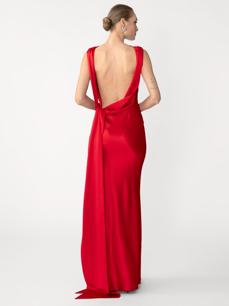 Tied & Drawn ��� Satin Gown