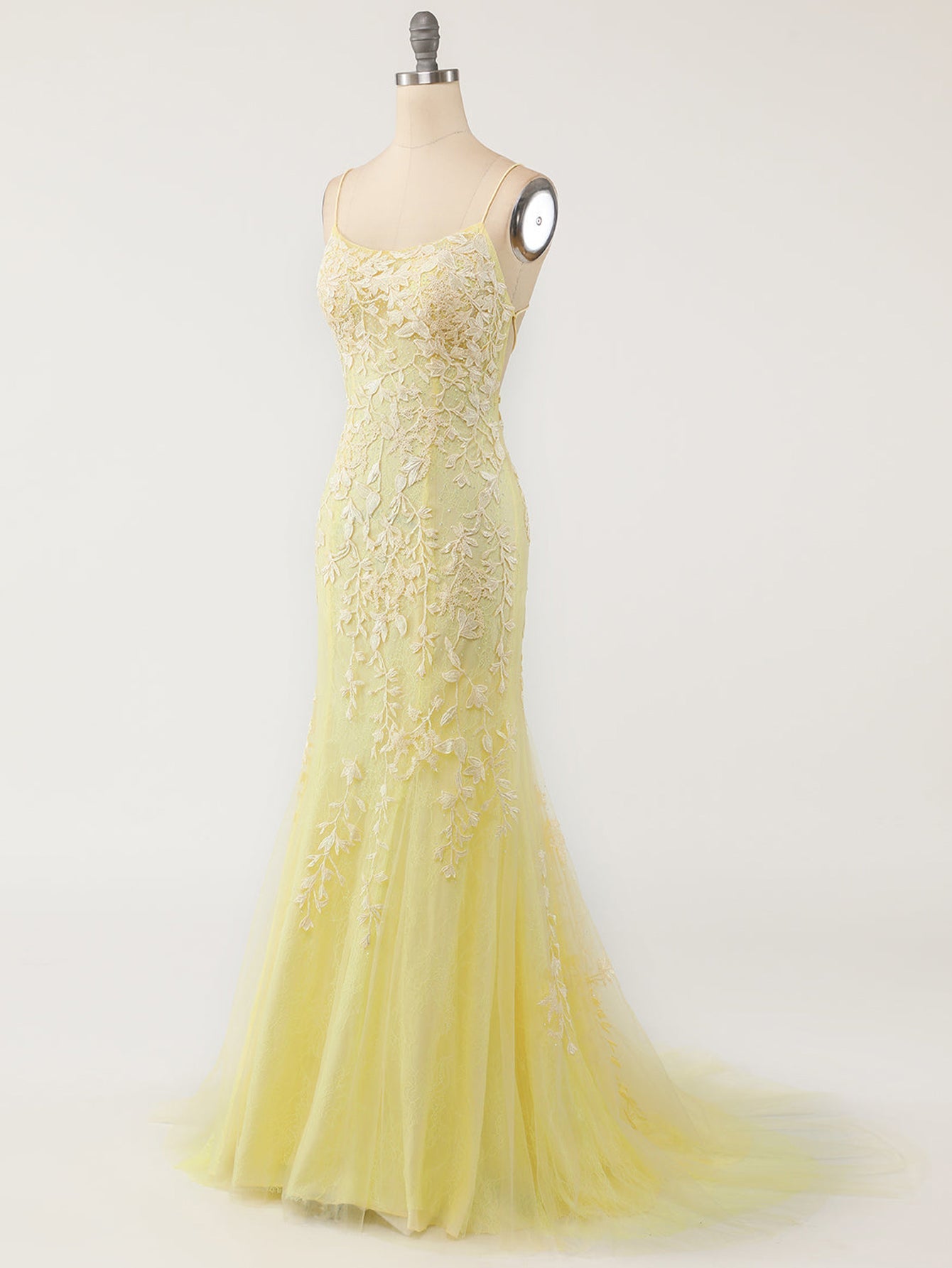 Mermaid Light Blue Prom Dress Long Evening Dress - Fashionpara