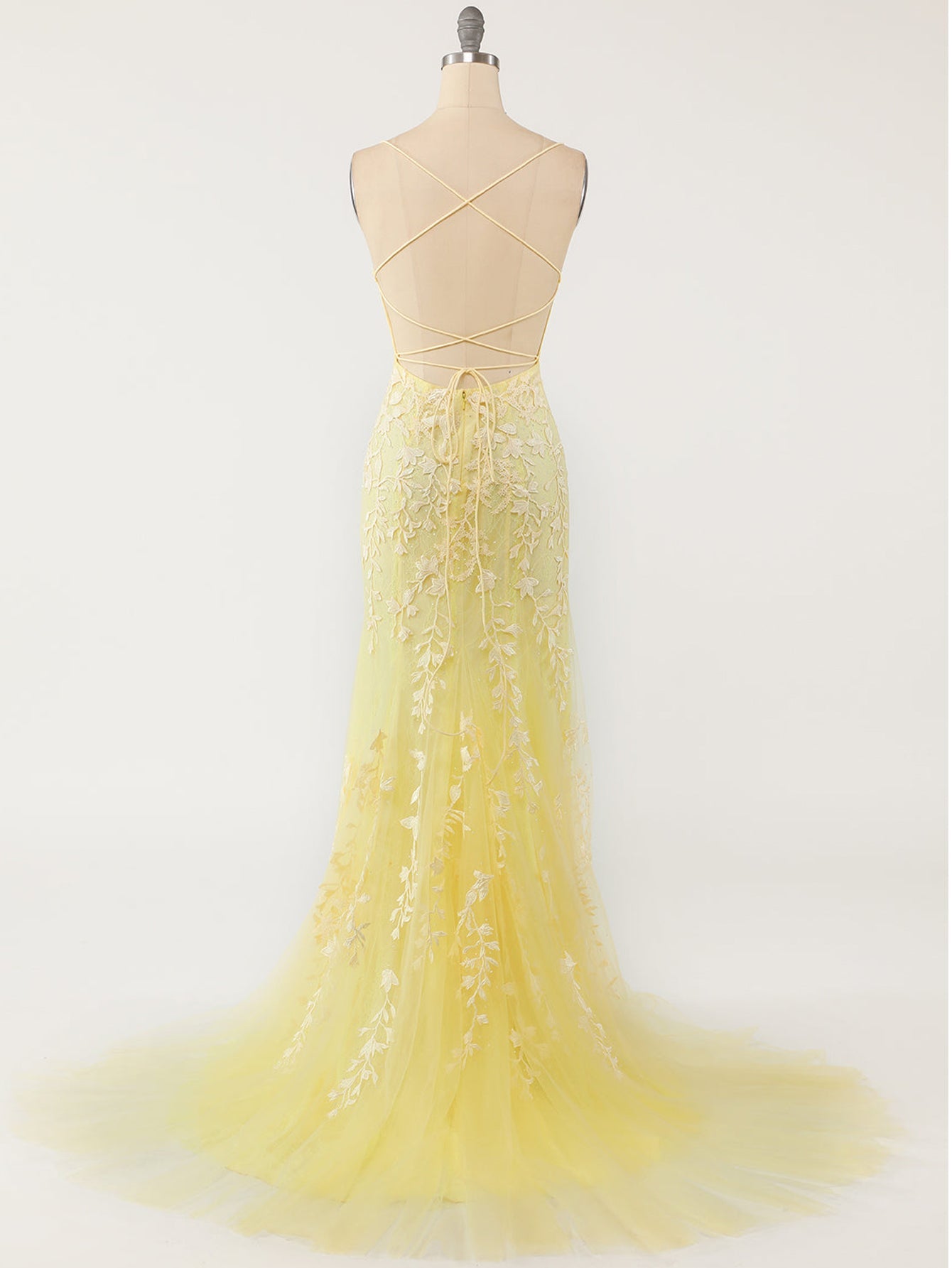 Mermaid Light Blue Prom Dress Long Evening Dress - Fashionpara