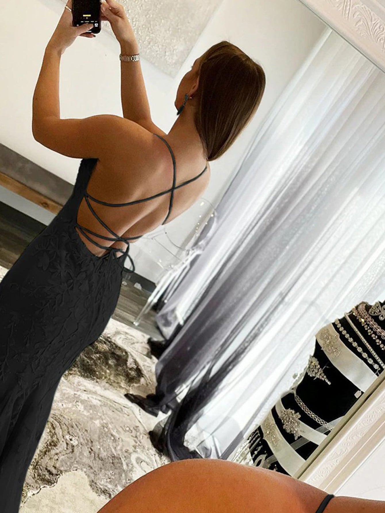 Mermaid Light Blue Prom Dress Long Evening Dress - Fashionpara