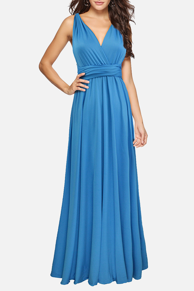 Elegant Solid Backless Strap Design Evening Dress Dresses(20 Colors) - View 8 | VelvetHem