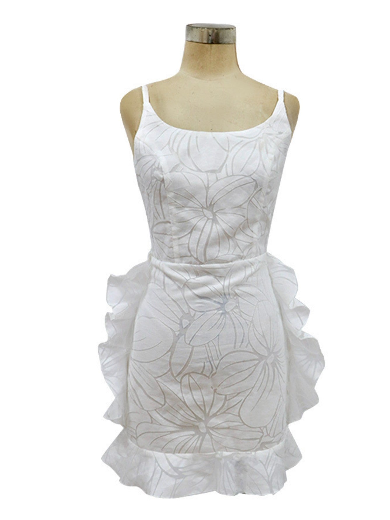 White A Line Short Graduation Party Sundress - Fashionpara