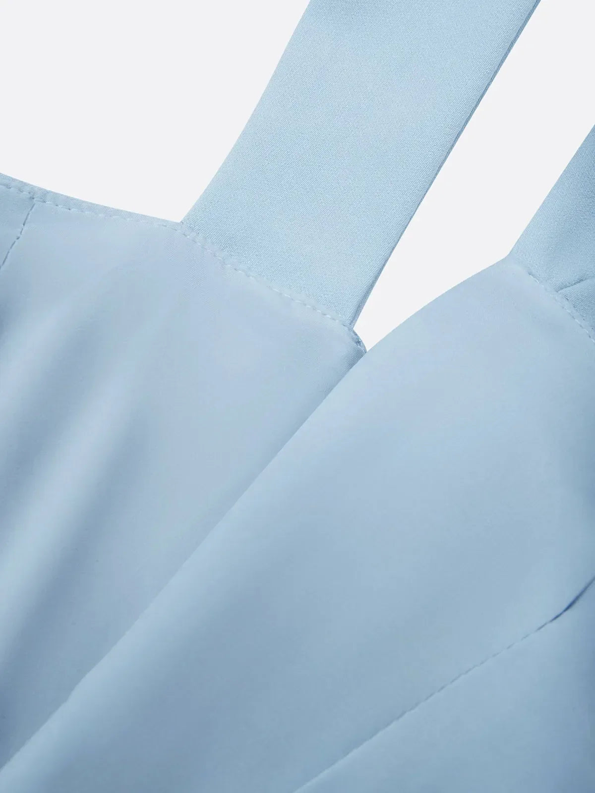 Light Blue Bow Lace Sweetheart Neckline Sleeveless Mermaid Midi Dress