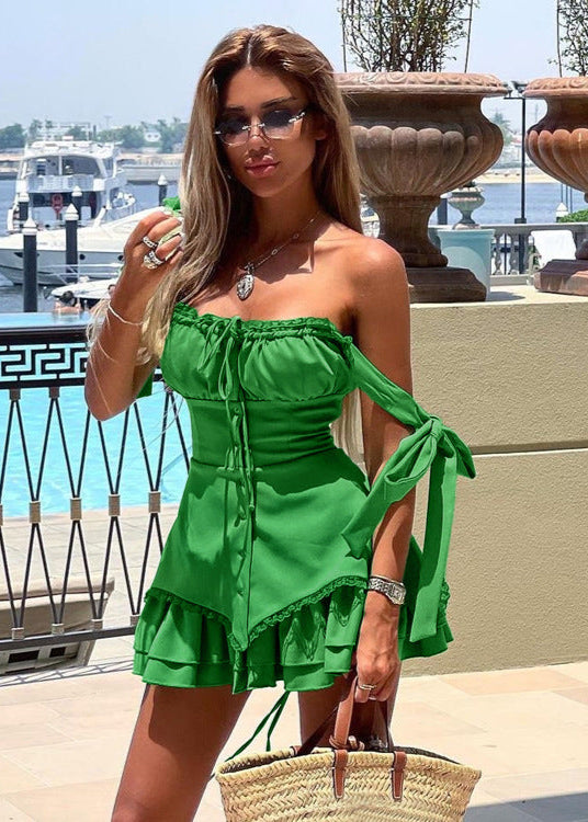 Lace Trim Corset Mini Dress Romantic & Statement Making
