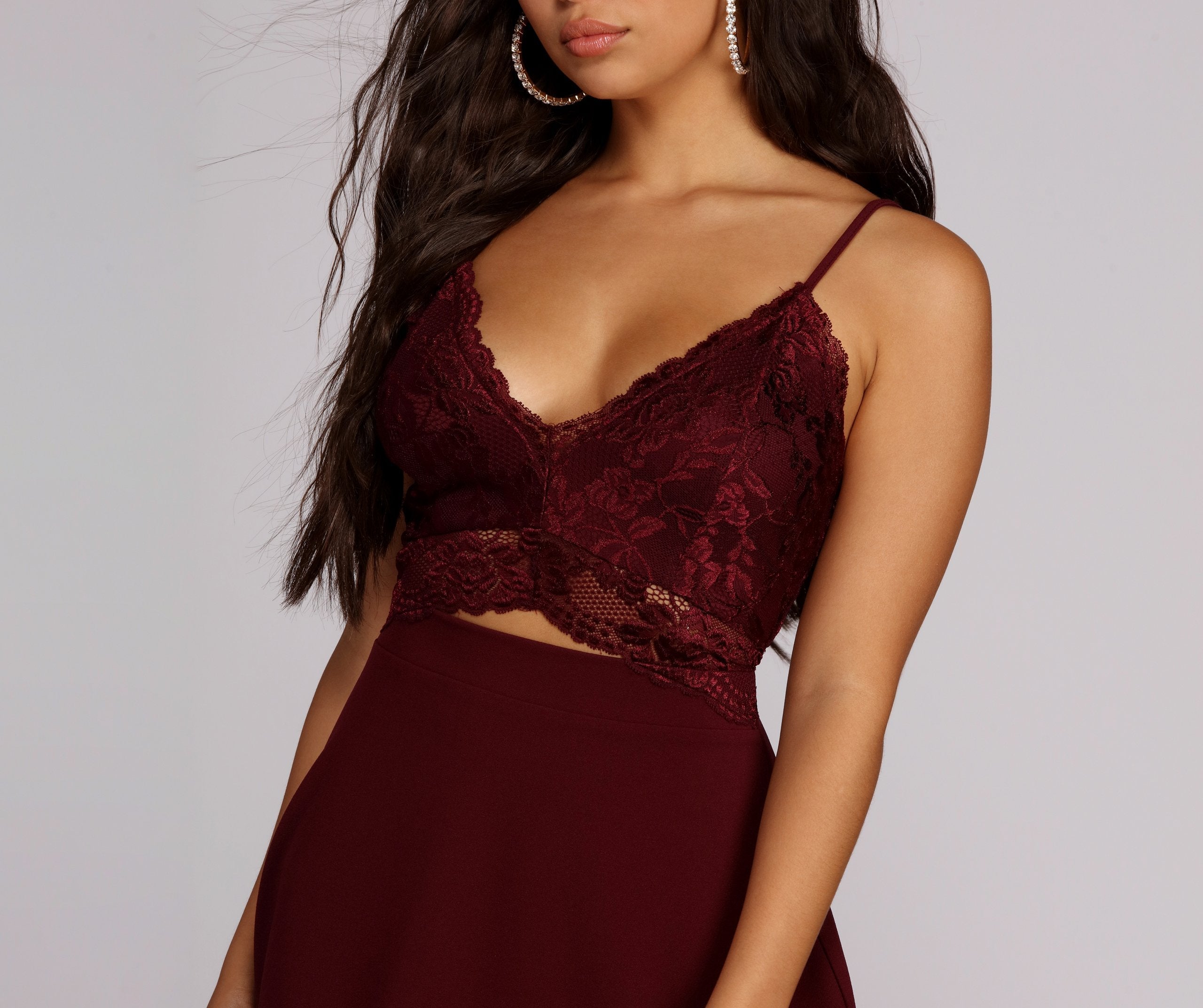 Lavish In Lace Skater Dress - Fashionpara