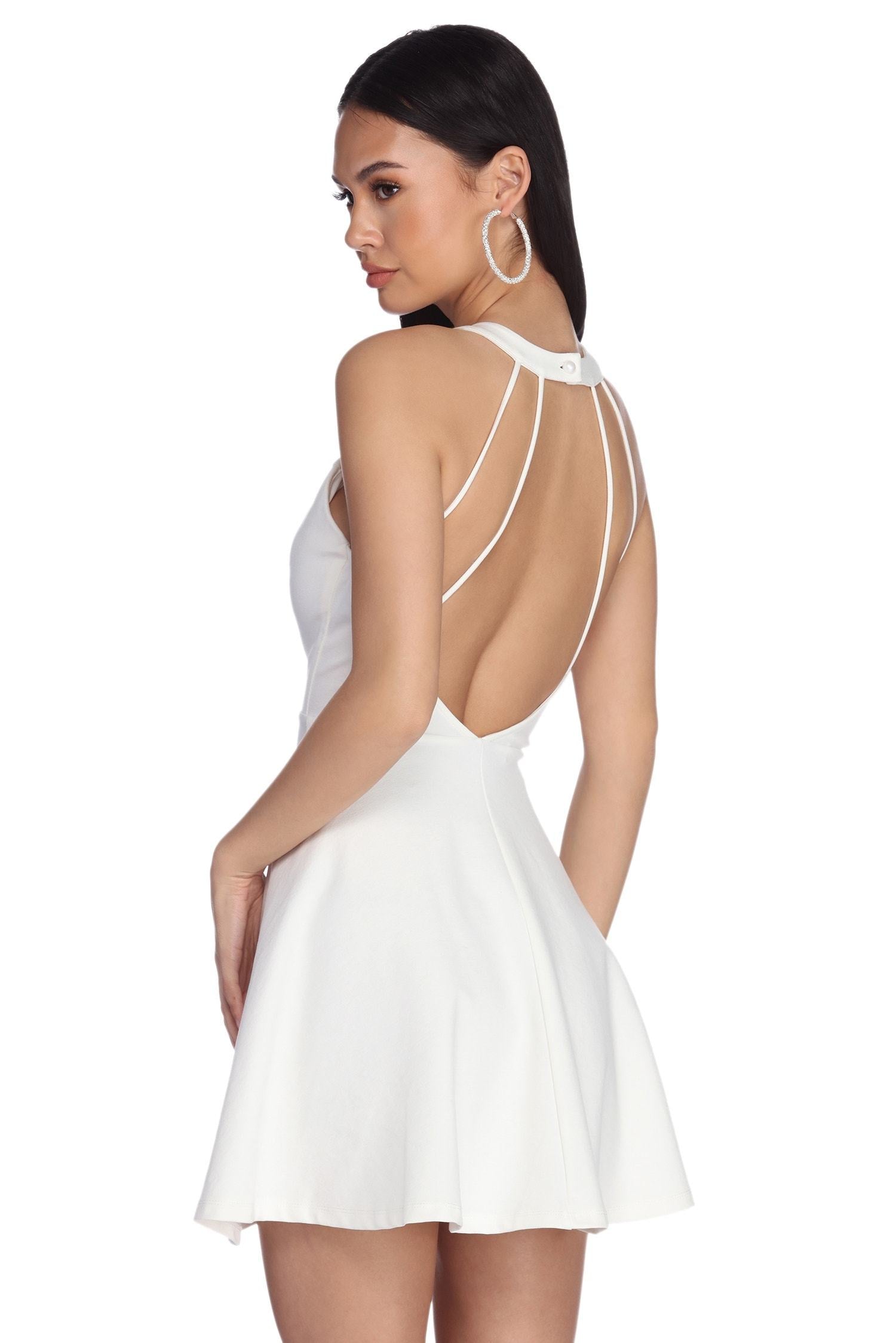 Babe In A Backless Skater Dress - Fashionpara