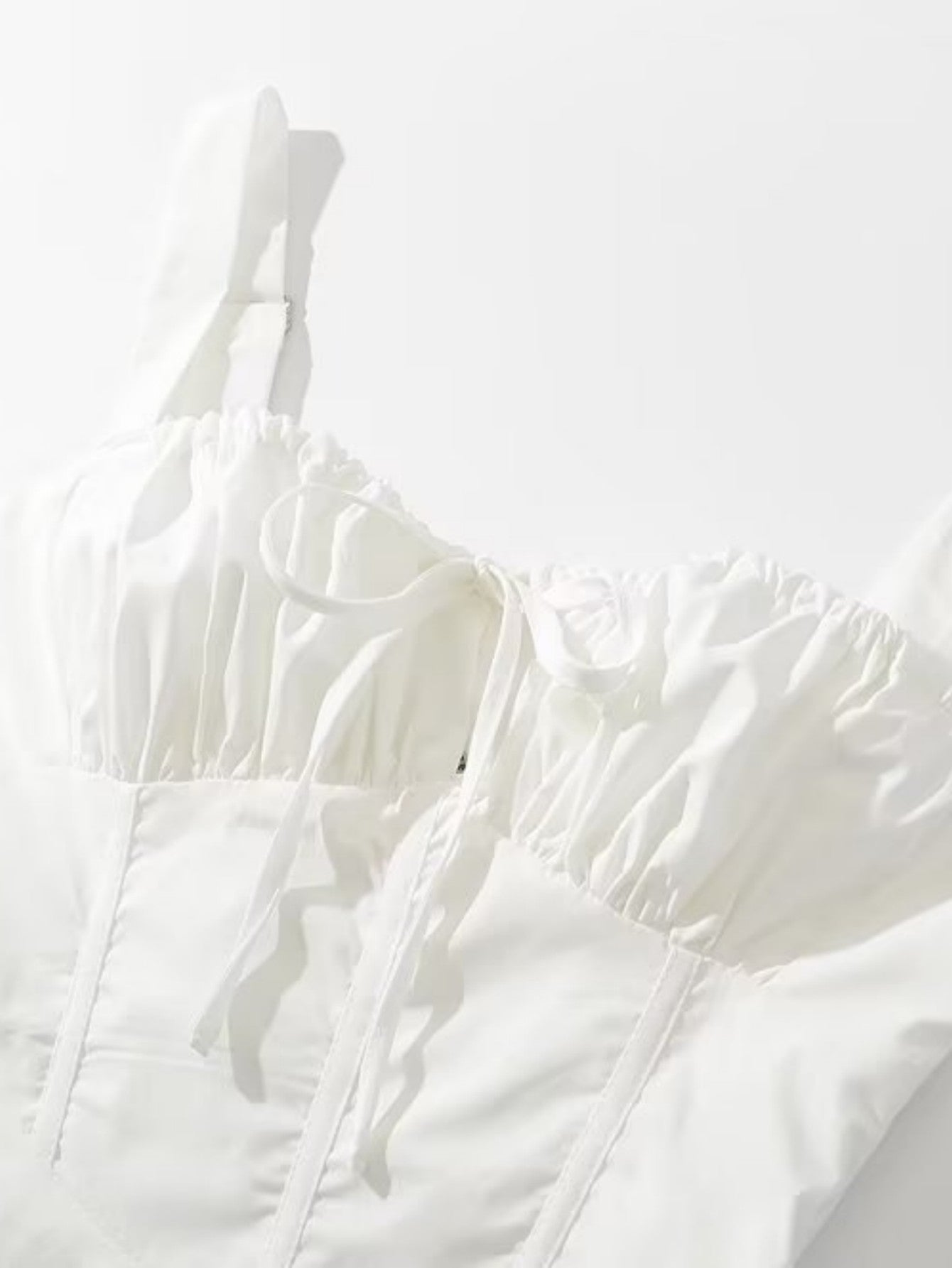 White V Neck Sexy A Line Short Graduation Dress - Fashionpara