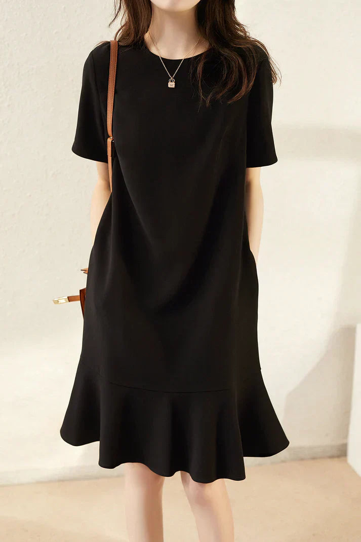 Isolda Effortless Short Sleeve Dress for Women Chic Silhouette Collection