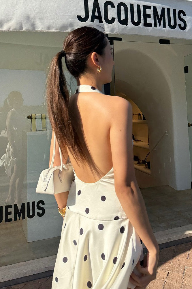 Fl Polka Dots Dress with Premium Everyday Styling Boutique Fashion Style