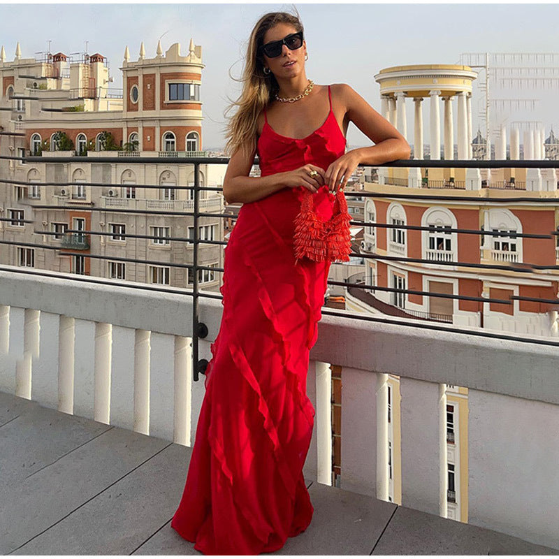 Ivonne Chic Dress with Ruffles Silhouette Collection