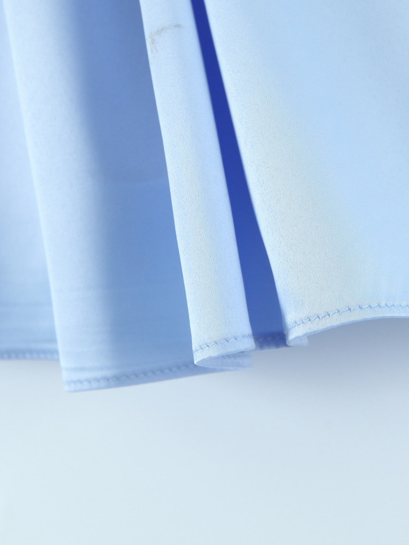 Embroidered A Line Blue Backless Short Graduation Party Dress - Fashionpara