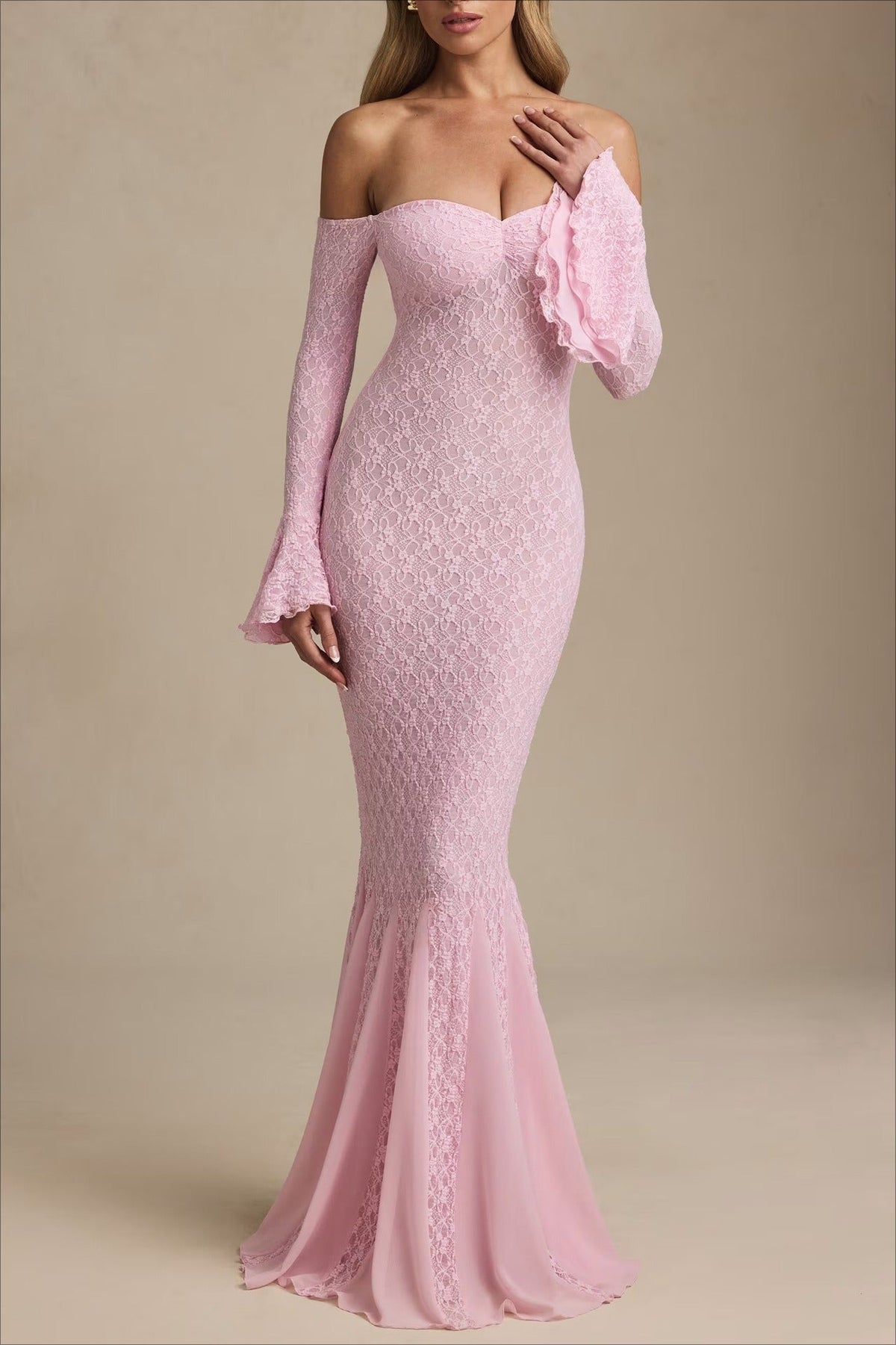Bodycon Evening Lace Dress - View 6 | VelvetHem