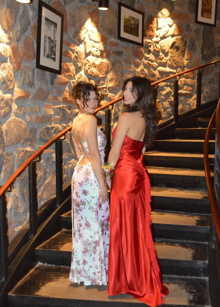 V Neck Red Prom Dress Formal Graduation Party Dress - View 2 | VelvetHem
