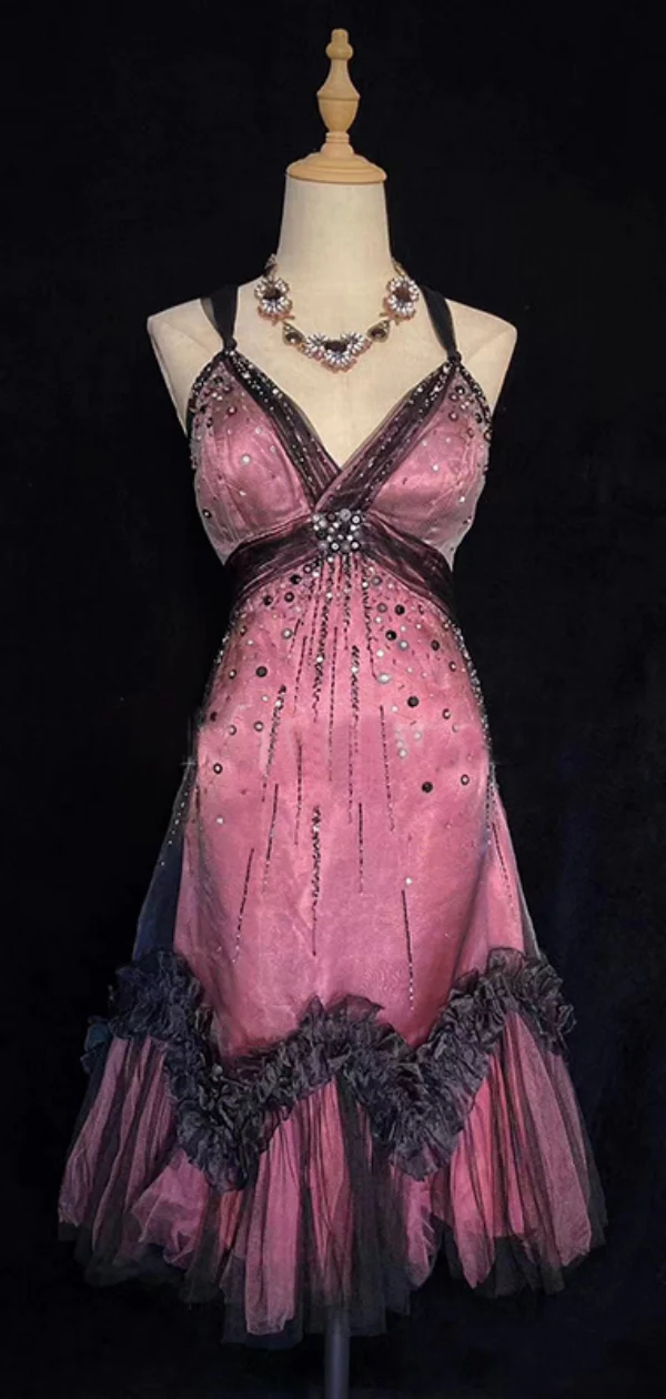 Spaghetti Strap Short A-Line Beaded Homecoming Dresses J8163