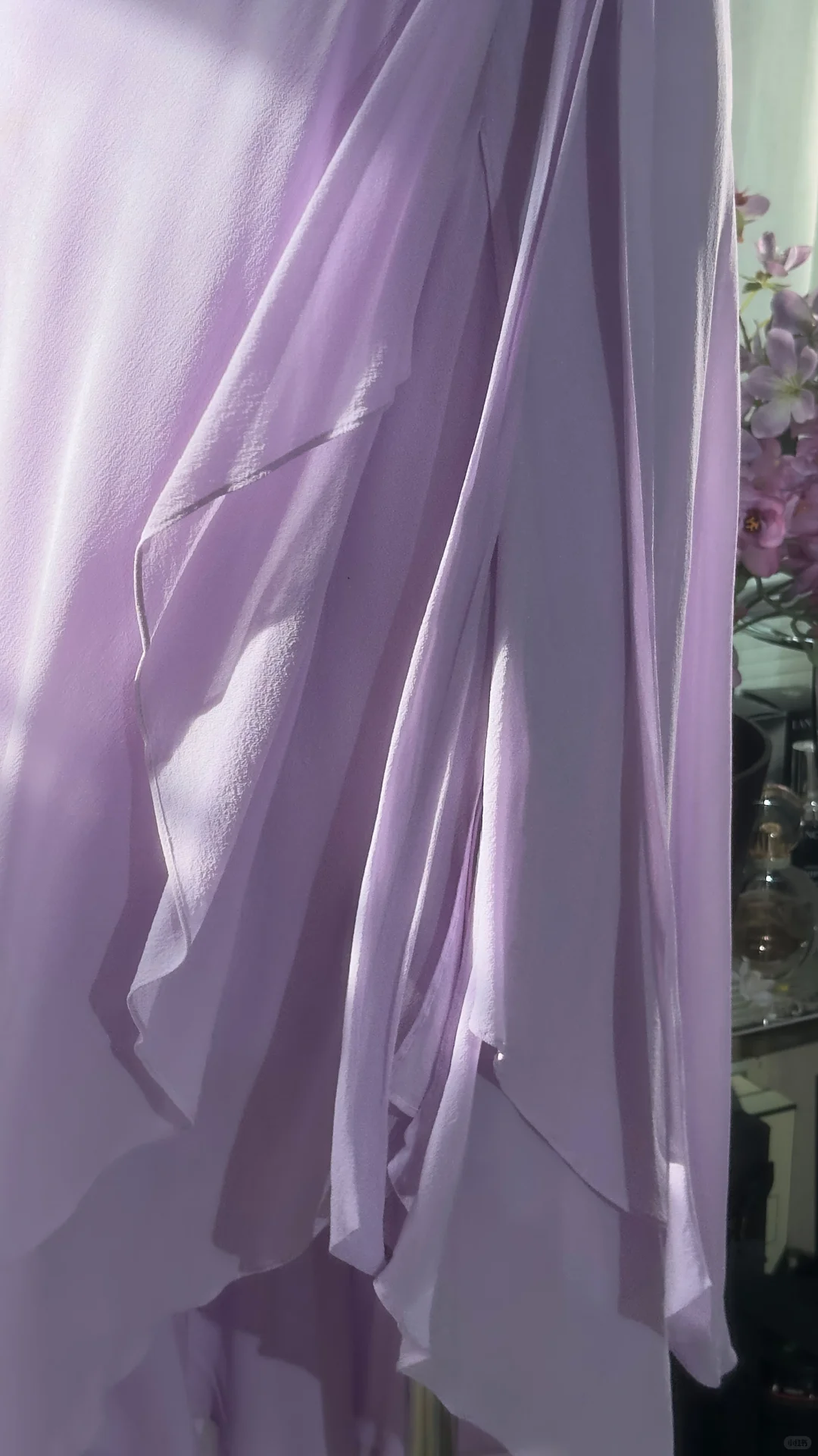 Classy V Neck Lilac Chiffon Long Prom Dress Party Dress