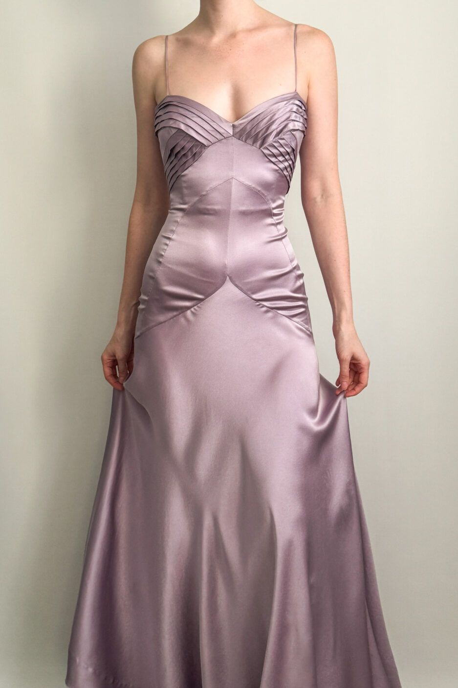 Stylish Spaghetti Straps Purple Satin Long Mermaid Prom Dress Formal Evening Dress