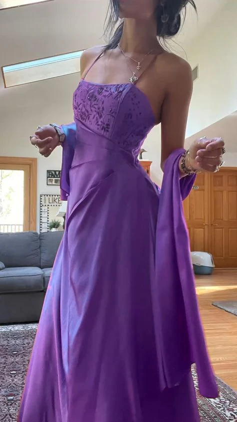 Gorgeous Pink A Line Beaded Prom Dress Long Evening Gown        fg7156