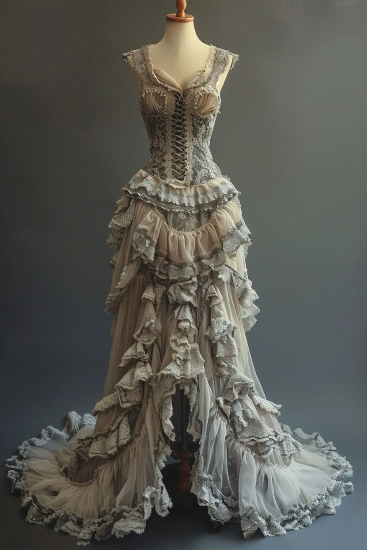 A-Line Lace Wedding Dress Long Evening & Prom Dress - FashionDia