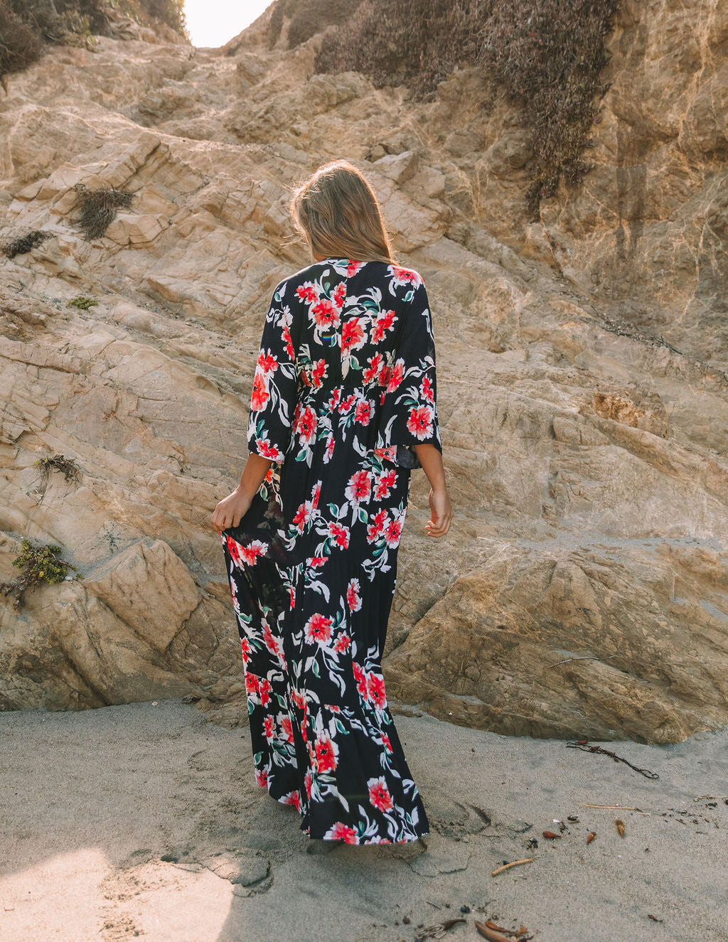 Kaydence Floral Kimono Tie Maxi Dress FINAL