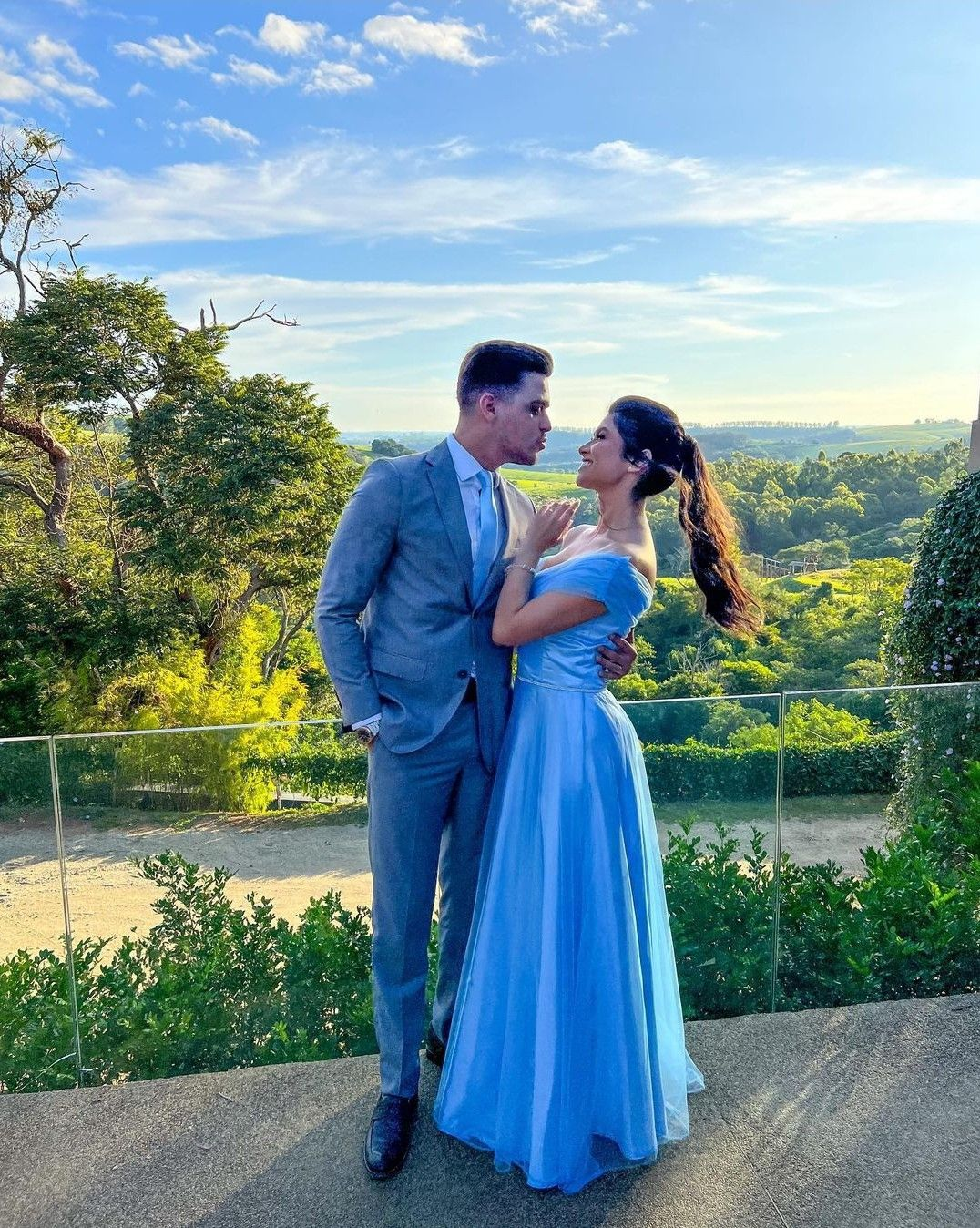 Elegant Blue A-line Evening Dress Blue Graduation Dress Y5703 - VelvetHem