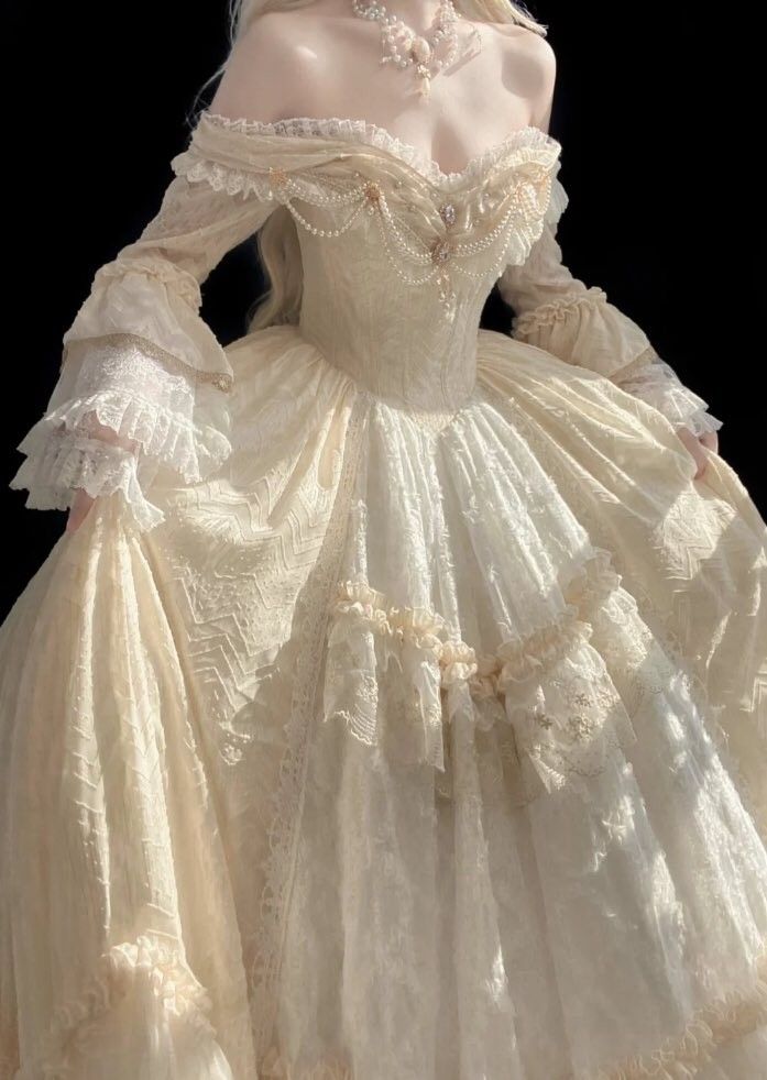 A-Line Off-the-Shoulder Ball Gown Wedding Dress Lace Princess Dress - FashionDia
