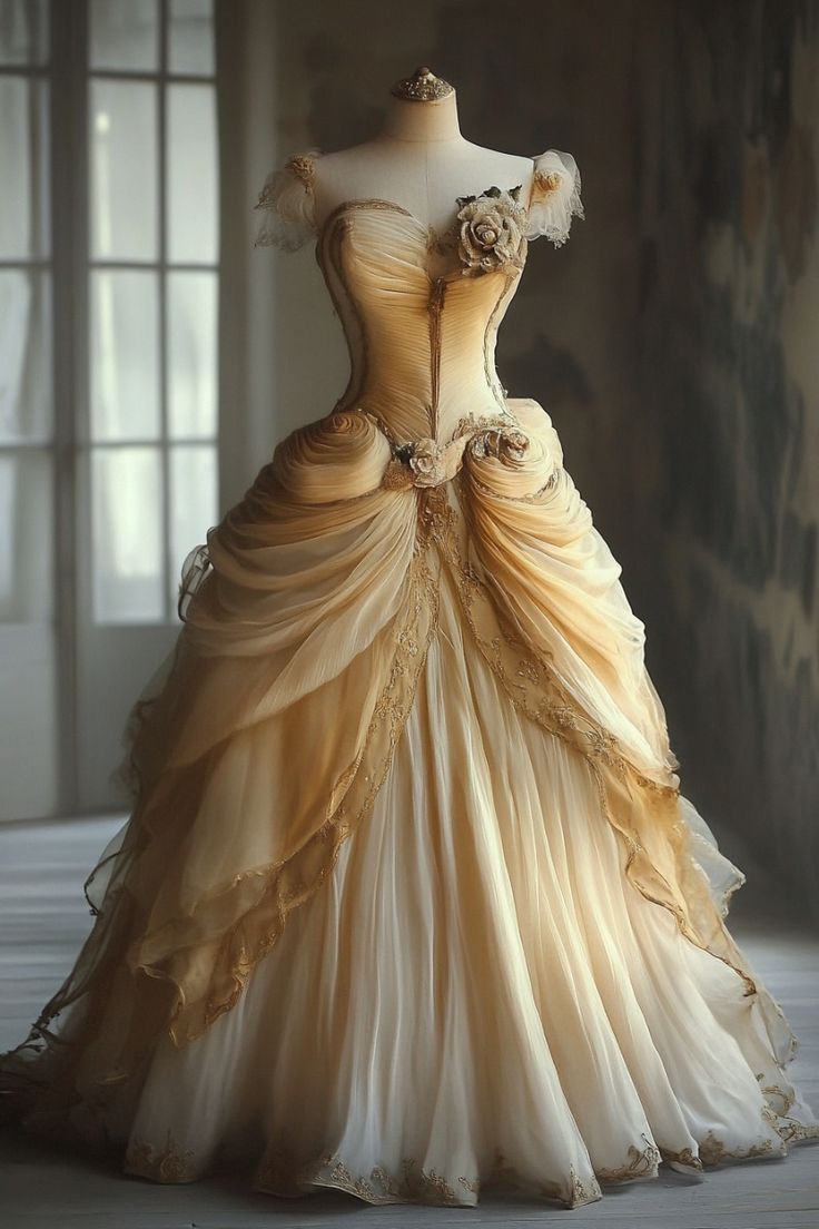 A-Line Ball Gown Tulle Long Prom Dress, Evening Formal Dress - FashionDia