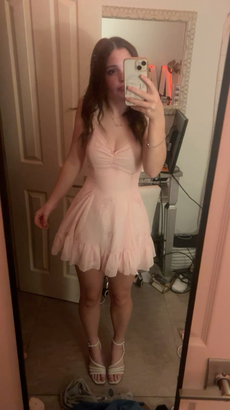 A-Line Pink Homecoming Dress 16th Birthday Outfits
