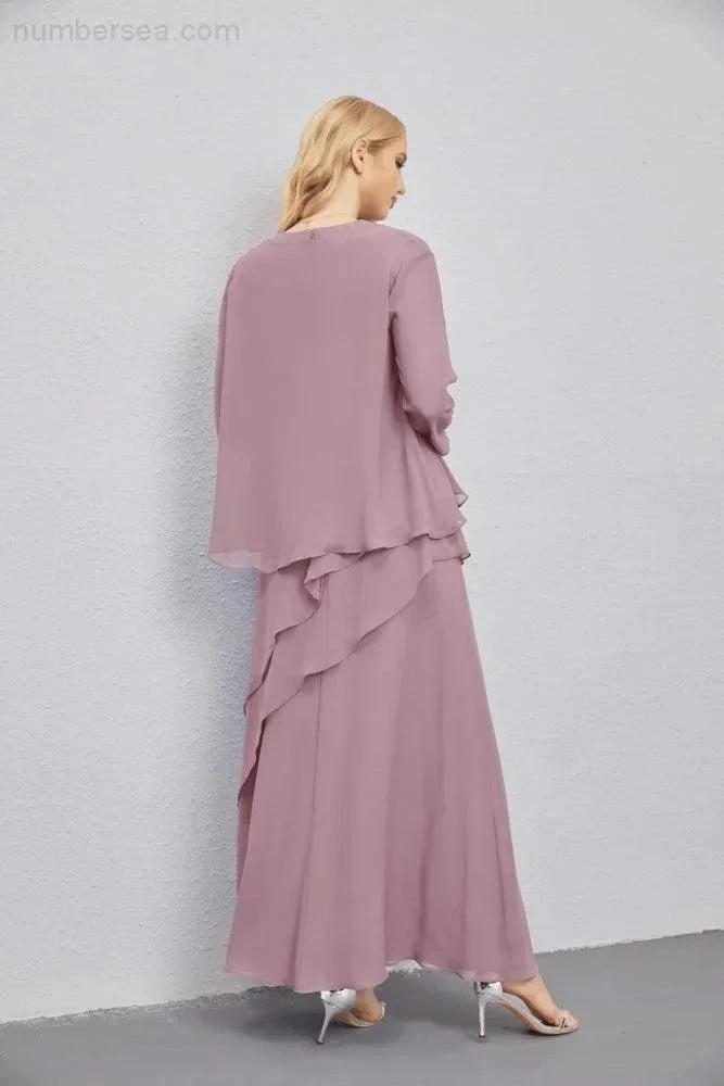Mother of Bride Dresses with Open Front Lightweight Cardigan Formal Prom Gown  28081 (ZD16990)