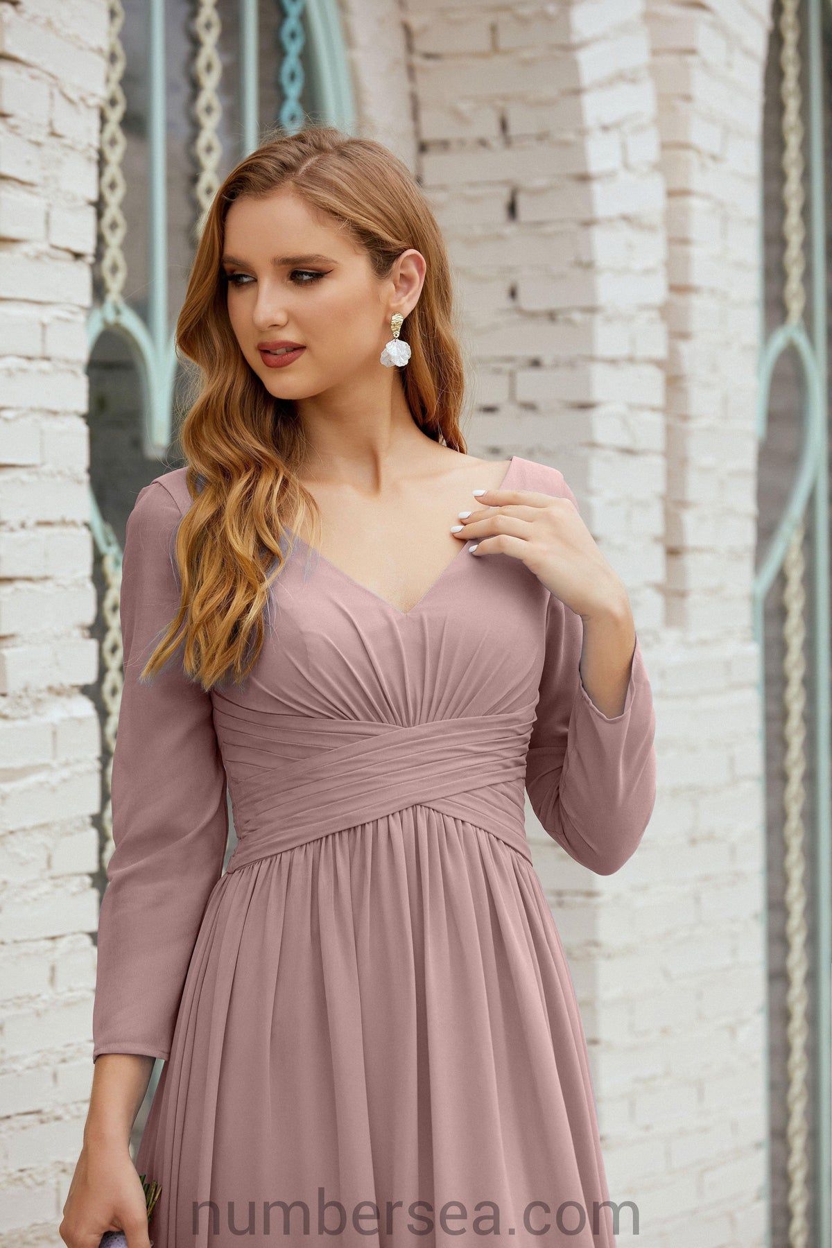Numbersea Bridesmaid Dress Chiffon Formal Party Dress Evening Dress 28016 by numbersea