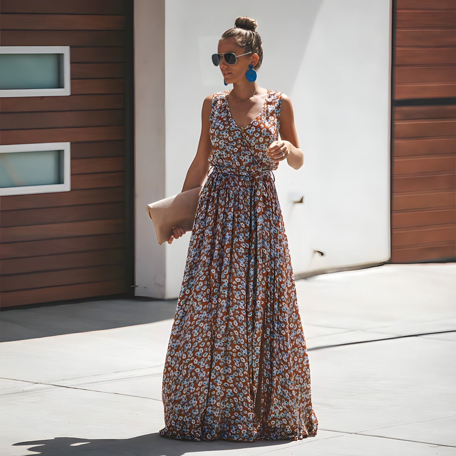 Rose Elevated Bohemian Chic Lange Dress Occasion Wear