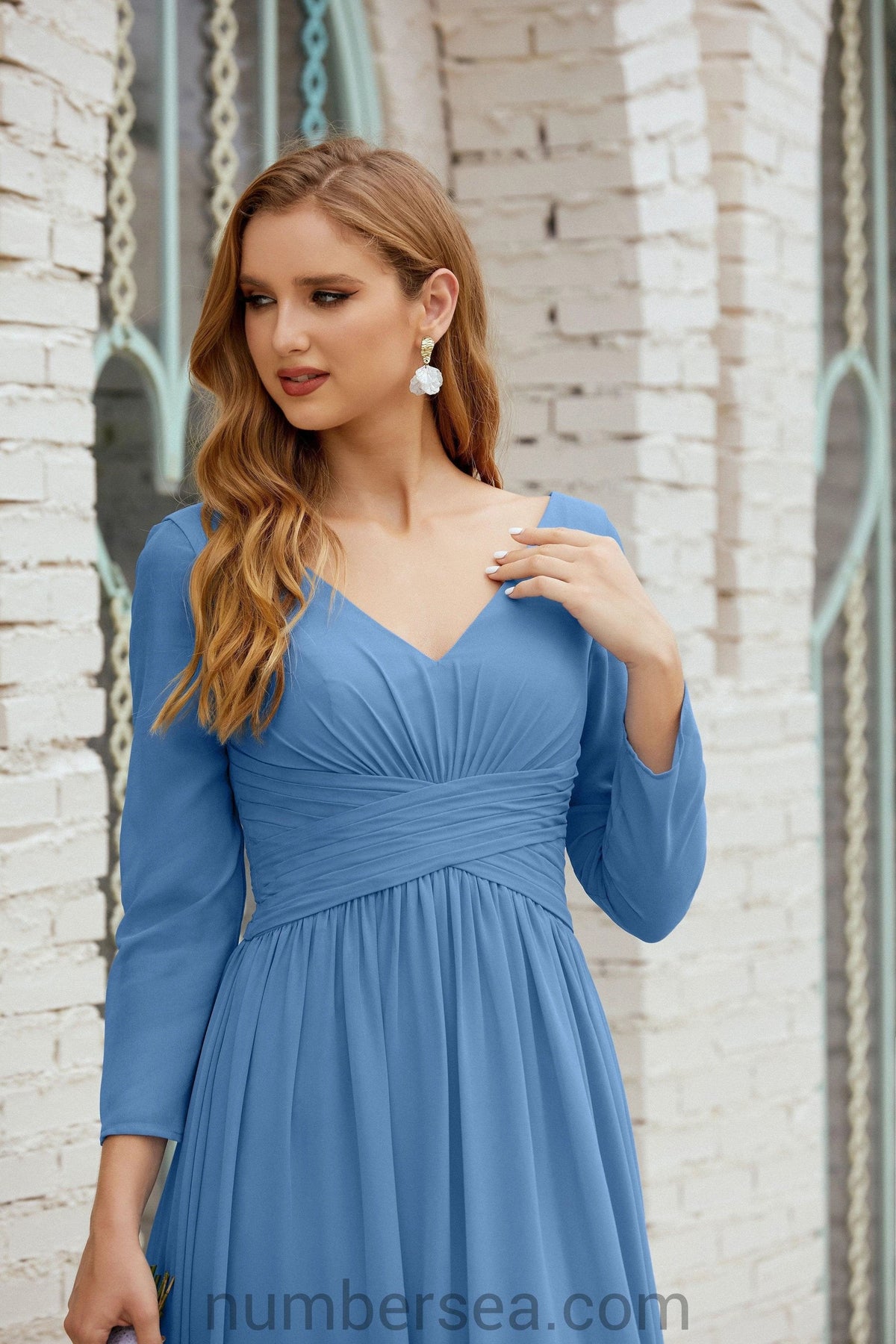 Numbersea Bridesmaid Dress Chiffon Formal Party Dress Evening Dress 28016 by numbersea
