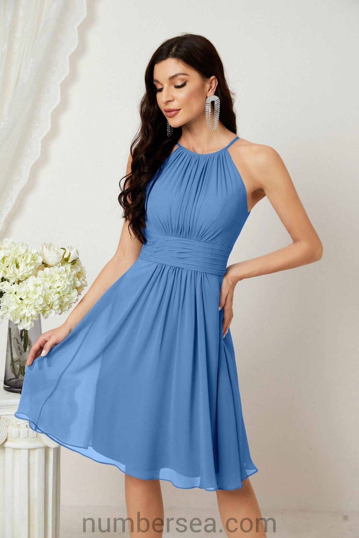 Halter Homecoming Dresses Formal Evening Party Cocktail Dress 28011 Clearance sale (ZD16954)