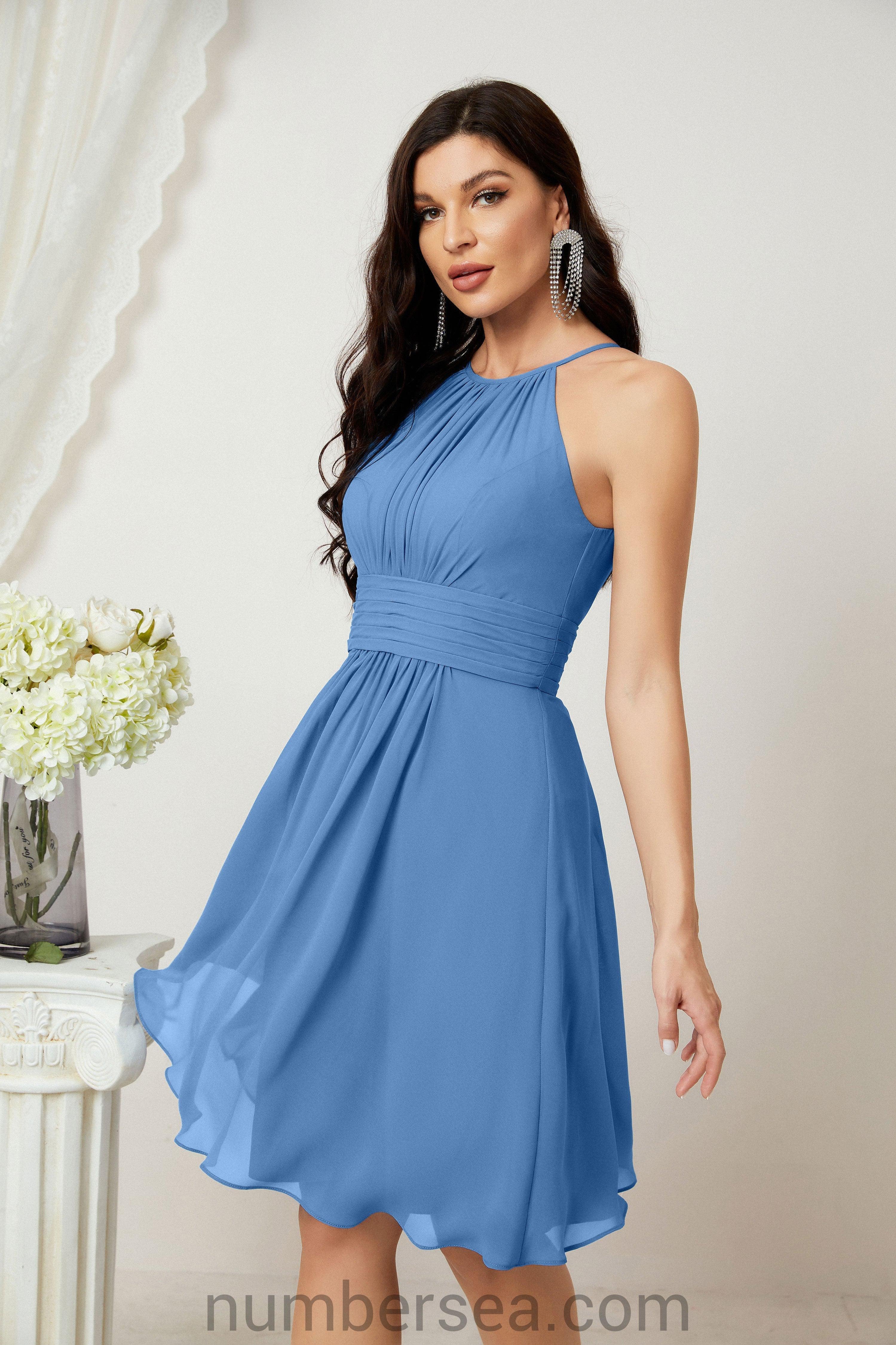 Halter Homecoming Dresses Formal Evening Party Cocktail Dress 28011 Clearance sale (ZD16954)