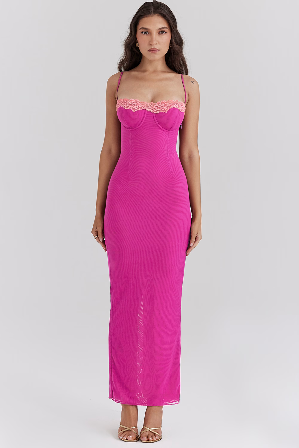 Fay Lace Slit Maxi Dress
