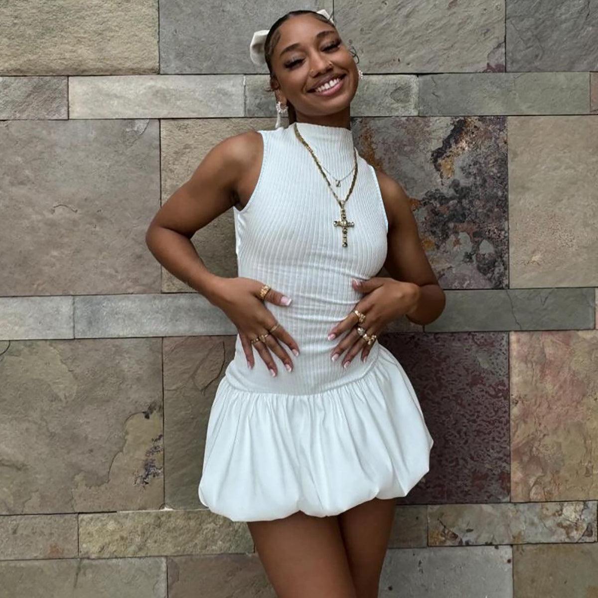 Bliss Mini Dress White