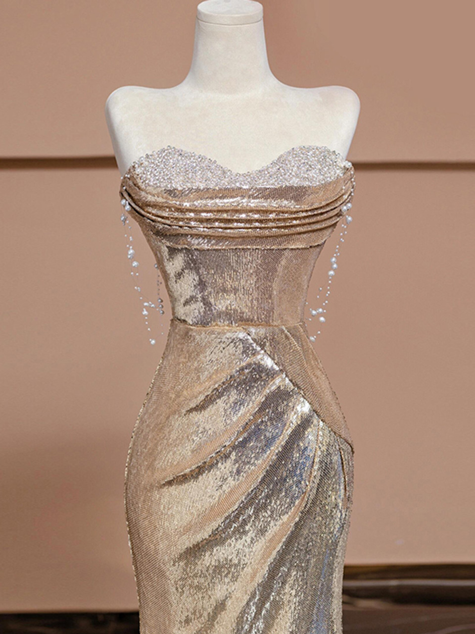 Sparkly Mermaid Sequins Sweetheart Prom Dress Evening Dress Y7612 - View 2 | VelvetHem