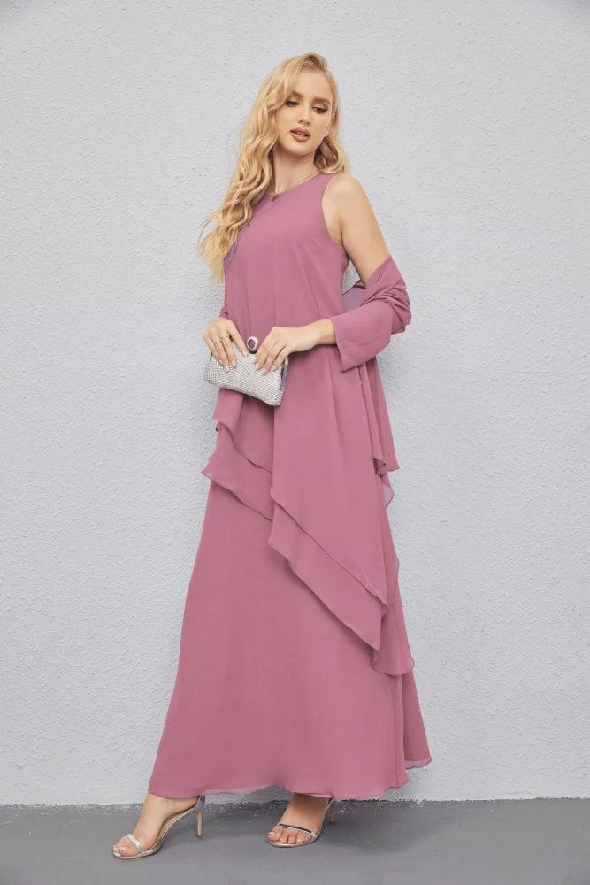 Mother of Bride Dresses with Open Front Lightweight Cardigan Formal Prom Gown 28081 by numbersea