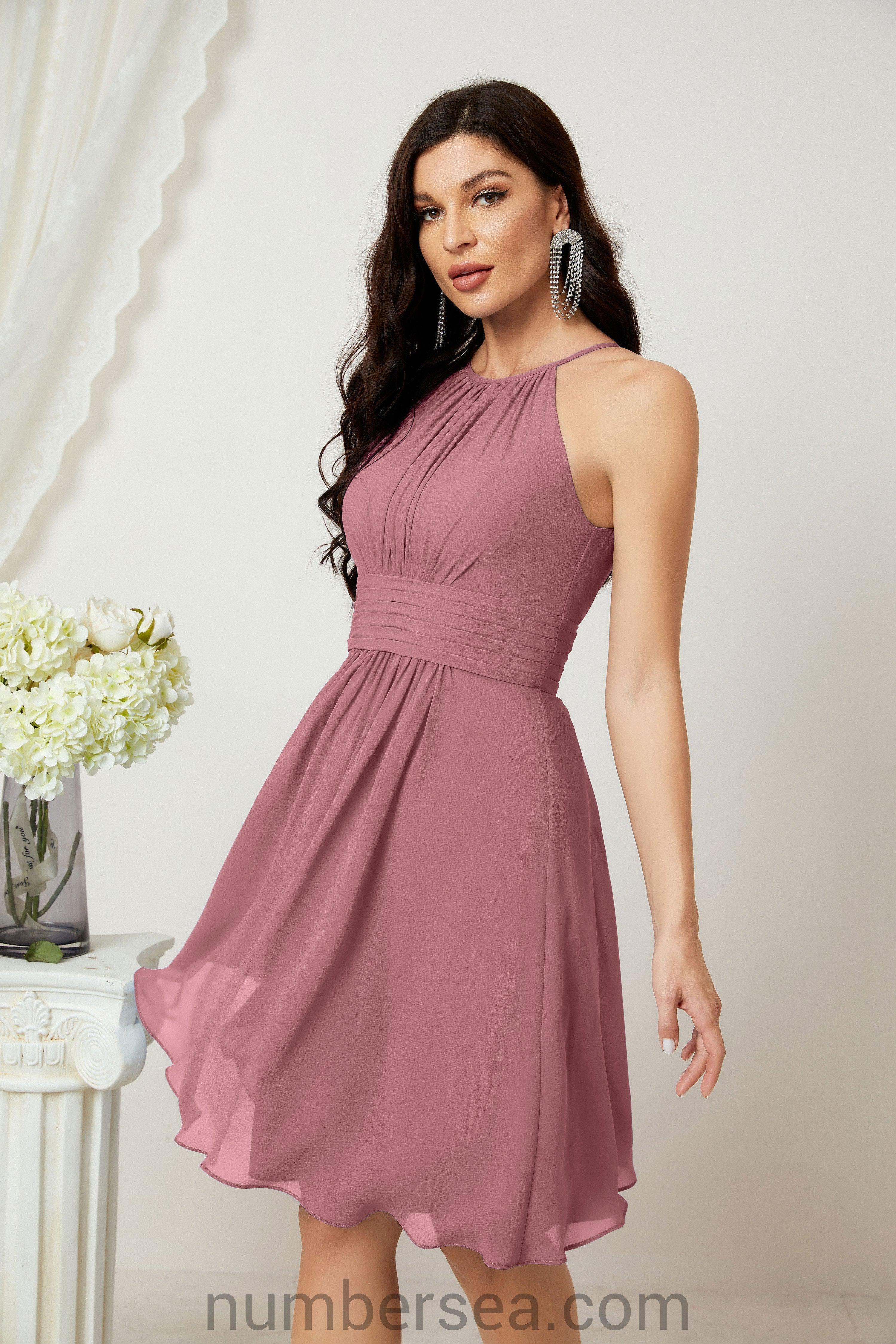 Halter Homecoming Dresses Formal Evening Party Cocktail Dress 28011 Clearance sale (ZD16954)