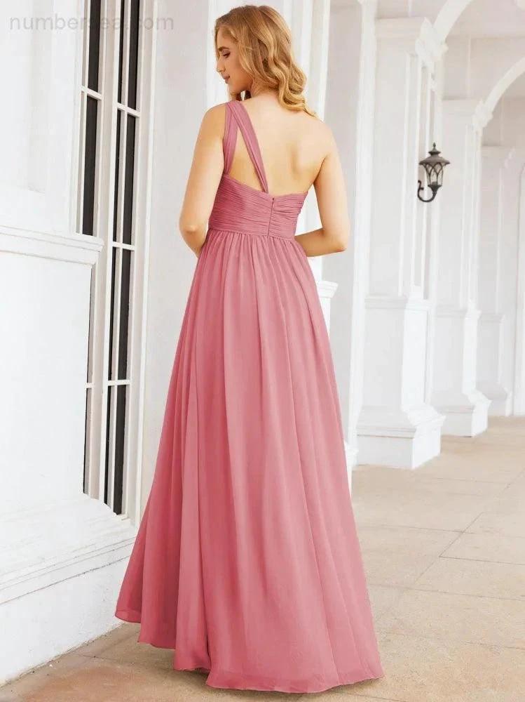 ZapDress One Shoulder Bridesmaid Dresses Long Maxi Formal Evening Party Prom Gowns 28061 (ZD17044)