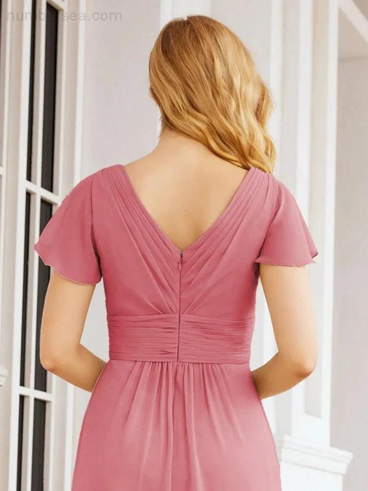 ZapDress Formal Prom Gowns for Mother of The Bride Cap Sleeves Bridesmaid Dress 28047 (ZD16958)