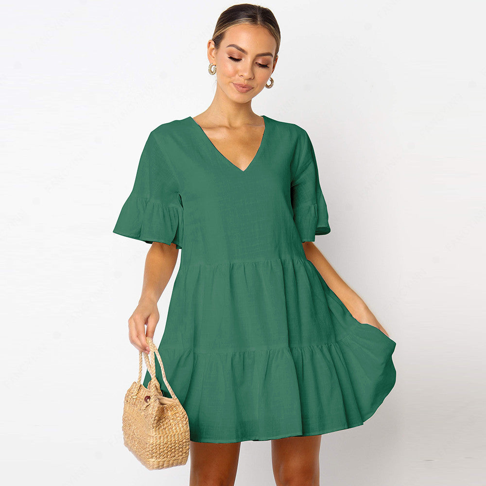 Something Good Satin Smocked Mini Dress Teal