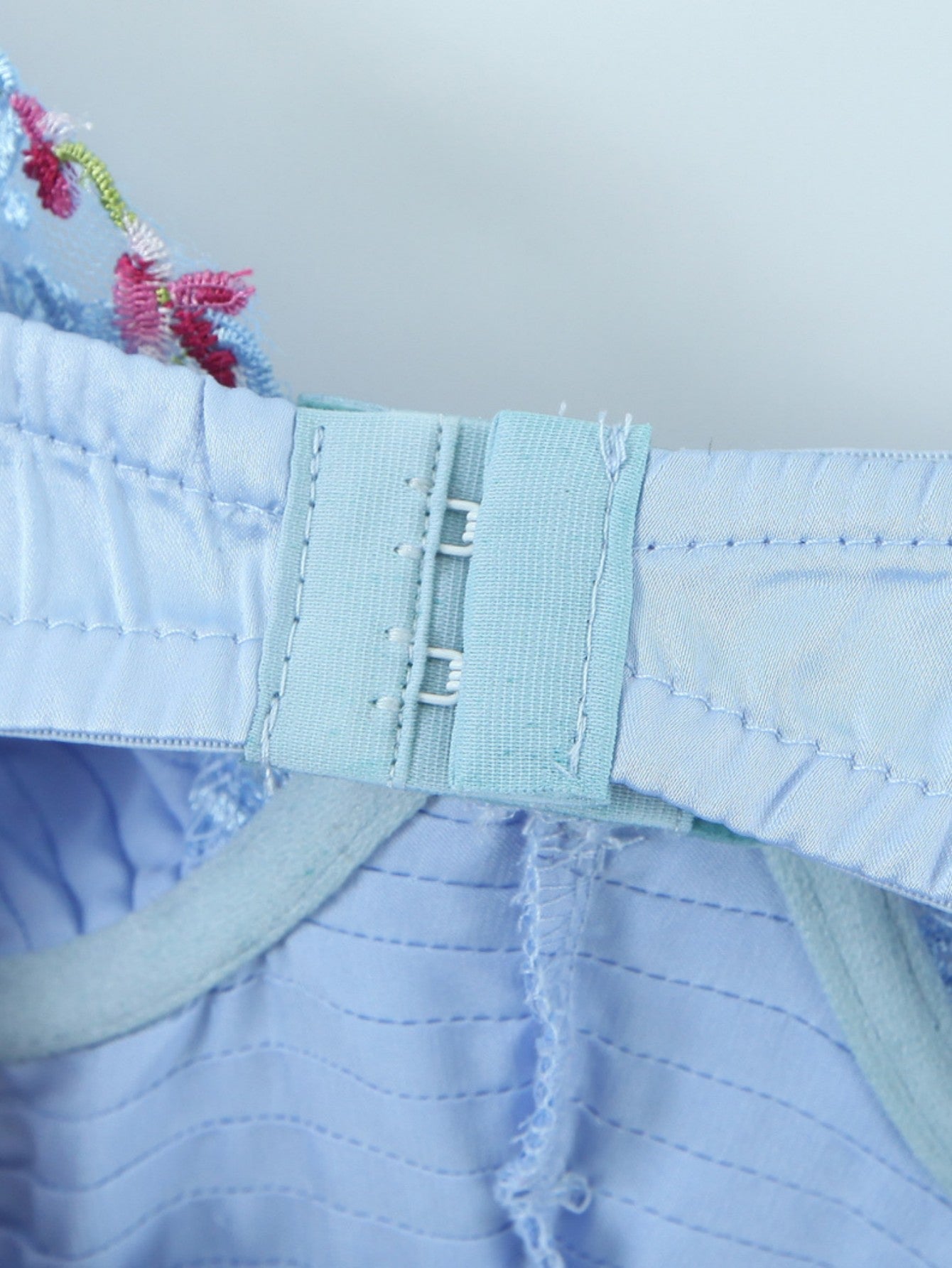 Embroidered A Line Blue Backless Short Graduation Party Dress - Fashionpara