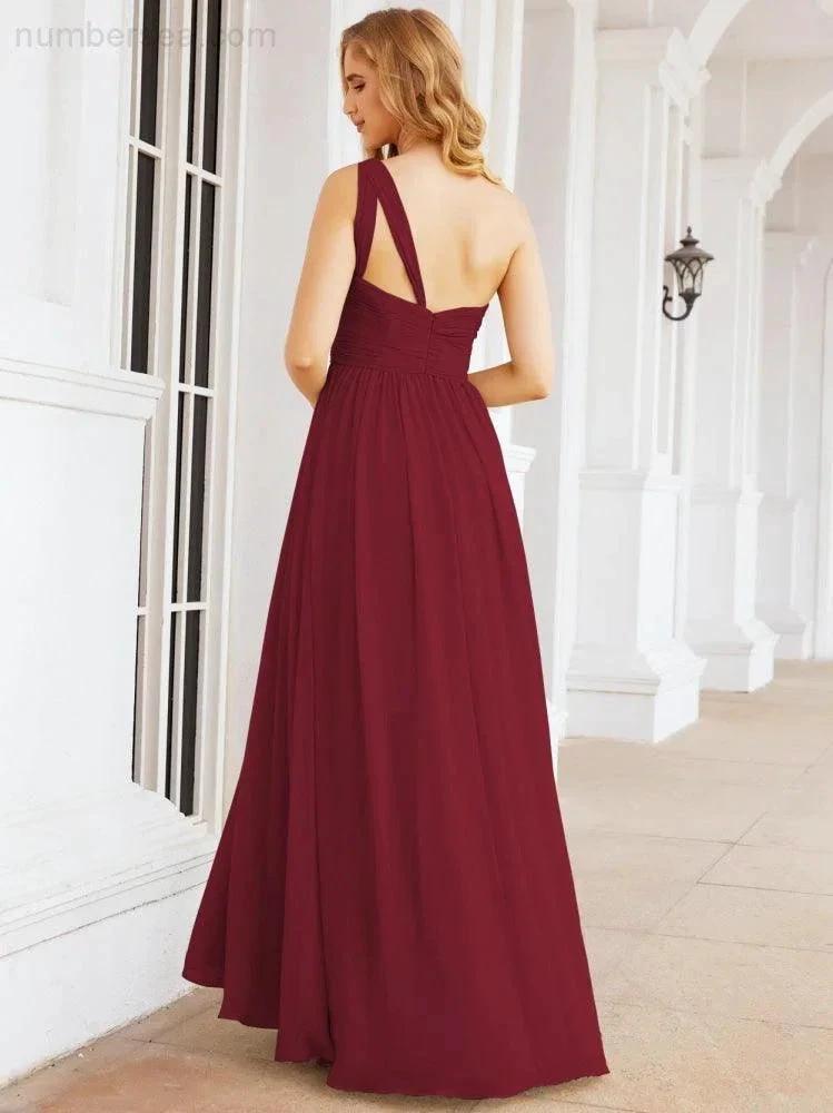 ZapDress One Shoulder Bridesmaid Dresses Long Maxi Formal Evening Party Prom Gowns 28061 (ZD17044)