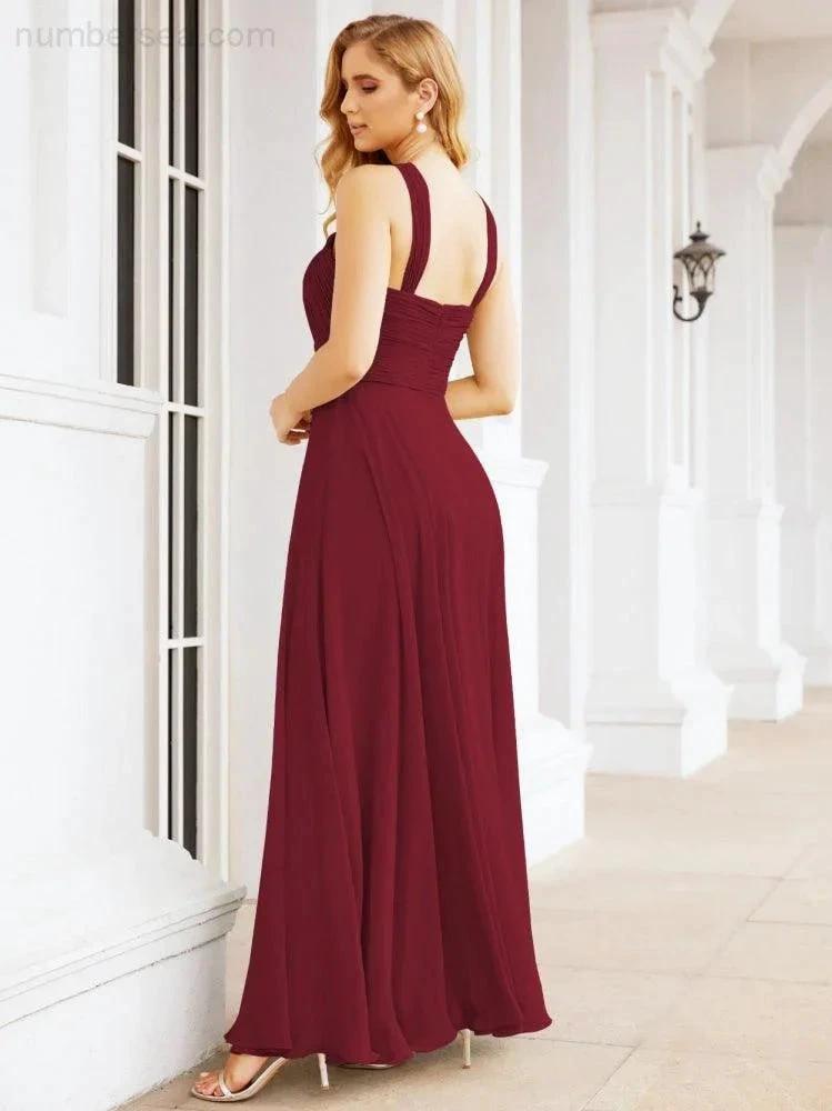 ZapDress Crisscross Halter Bridesmaid Dresses for Party Wedding Evening Prom Maxi Ball Gowns 28053 (ZD17037)
