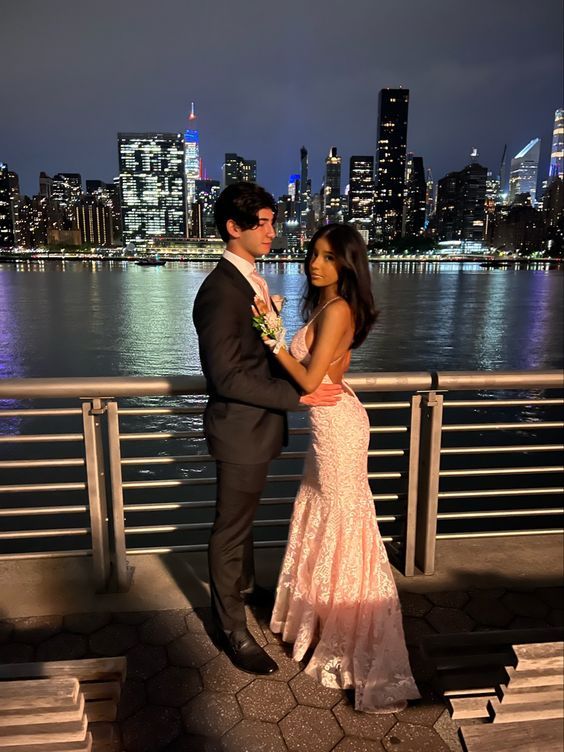 Pink Backless Mermaid Graduation Prom Dress Evening Party Dress - View 4 | FashionDia