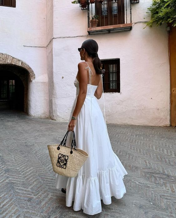 White Sexy Sleeveless Dress Elegant Long Evening Dress - View 2 | FashionDia