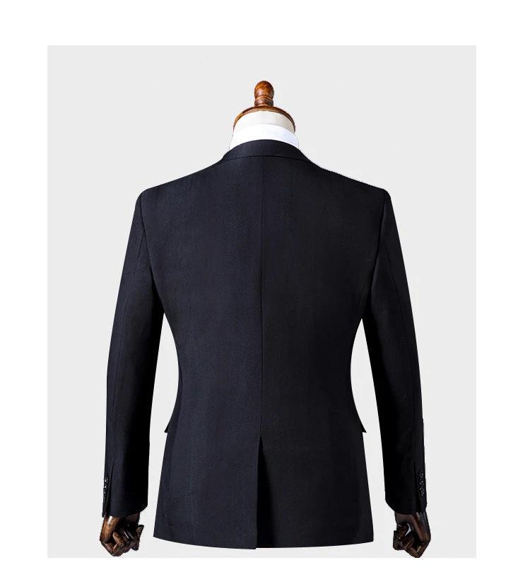 Men's Slim Fit Wool Suit Set For Weddings, Business And Events (ZD17087)