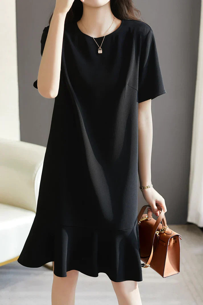Isolda Effortless Short Sleeve Dress for Women Chic Silhouette Collection