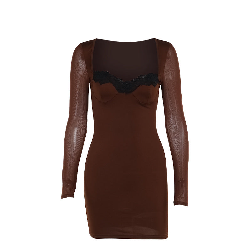 Connie Mini Dress Brown